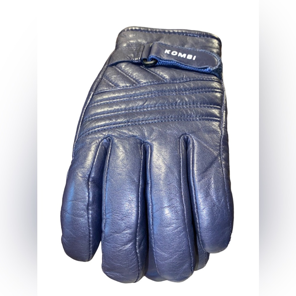 Kombi navy leather size small vintage gloves